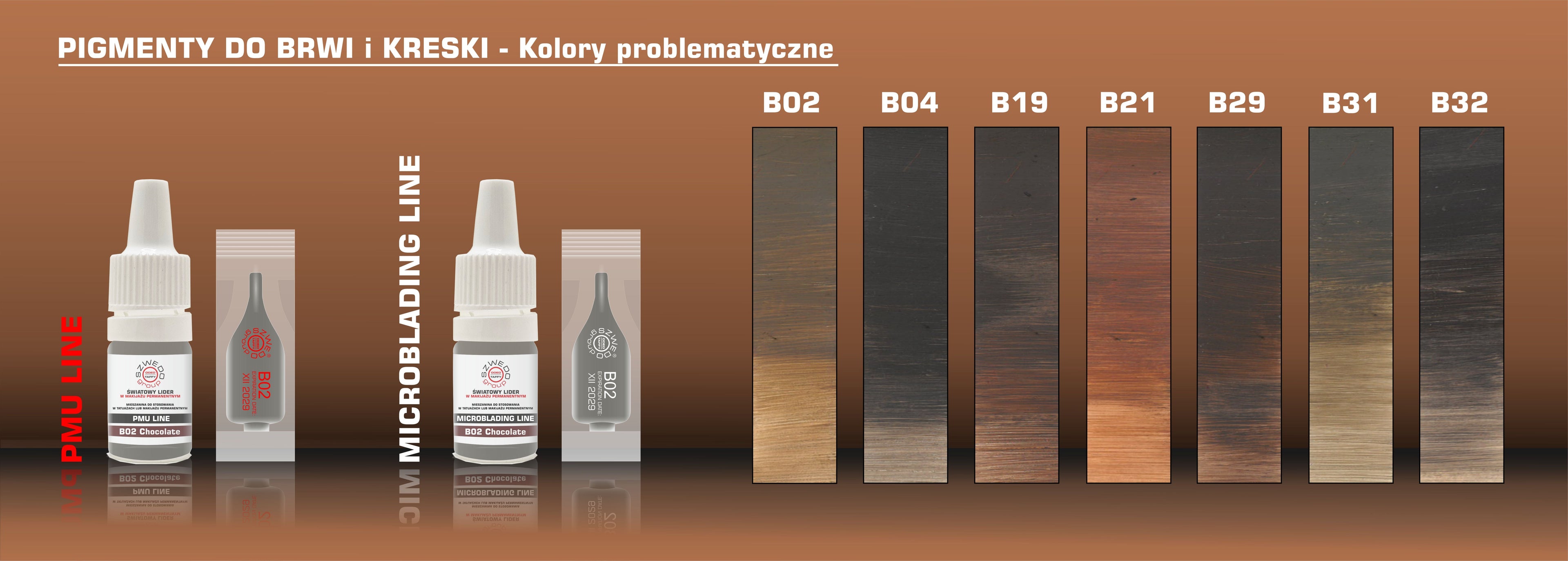 Pigmenty korekcyjne i problematyczne do makijażu permanentnego