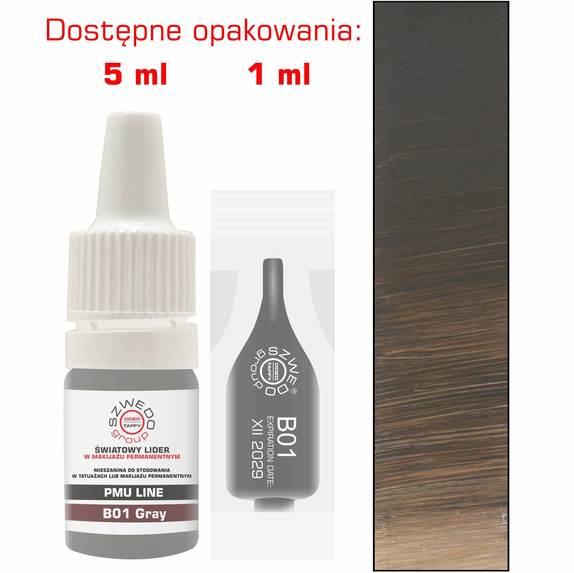 B01 Gray – Pigment do makijażu permanentnego