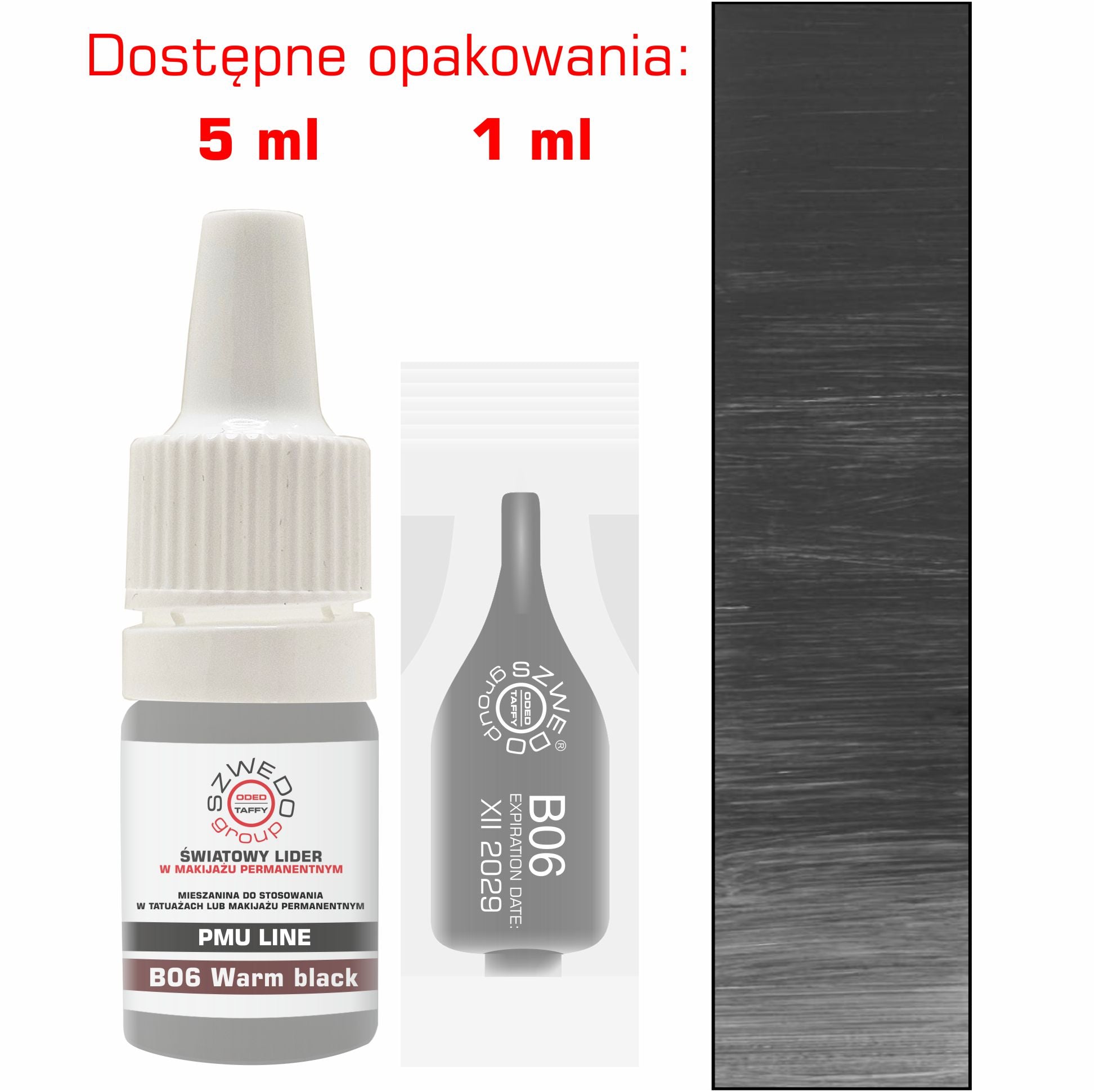 B06 Warm black – Pigment do brwi o głębokiej, ocieplonej czerni