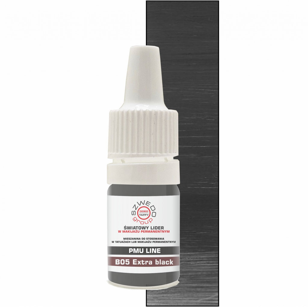 B05 Extra black – intensywny czarny pigment do makijażu permanentnego brwi