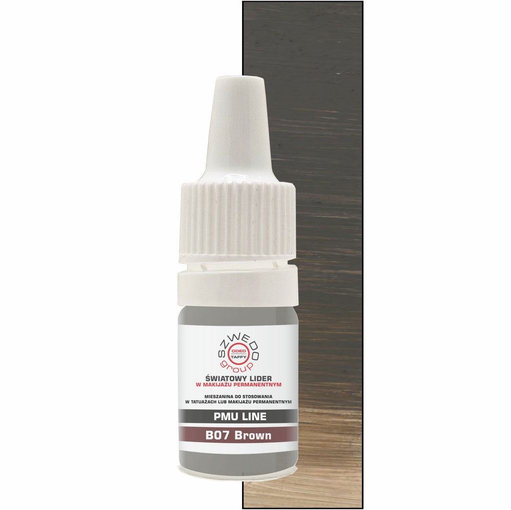 B07 Brown – chłodny, głęboki brąz do precyzyjnej pigmentacji brwi