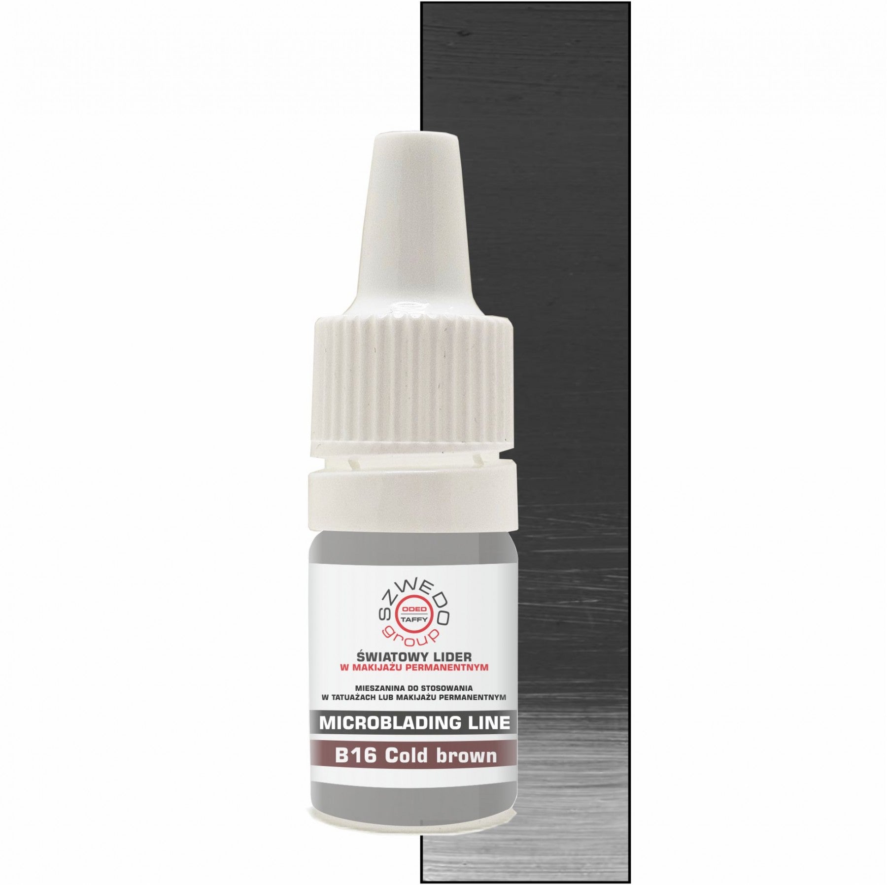 B16 Cold brown – średnio zimny grafit z nutą brązu do pigmentacji brwi