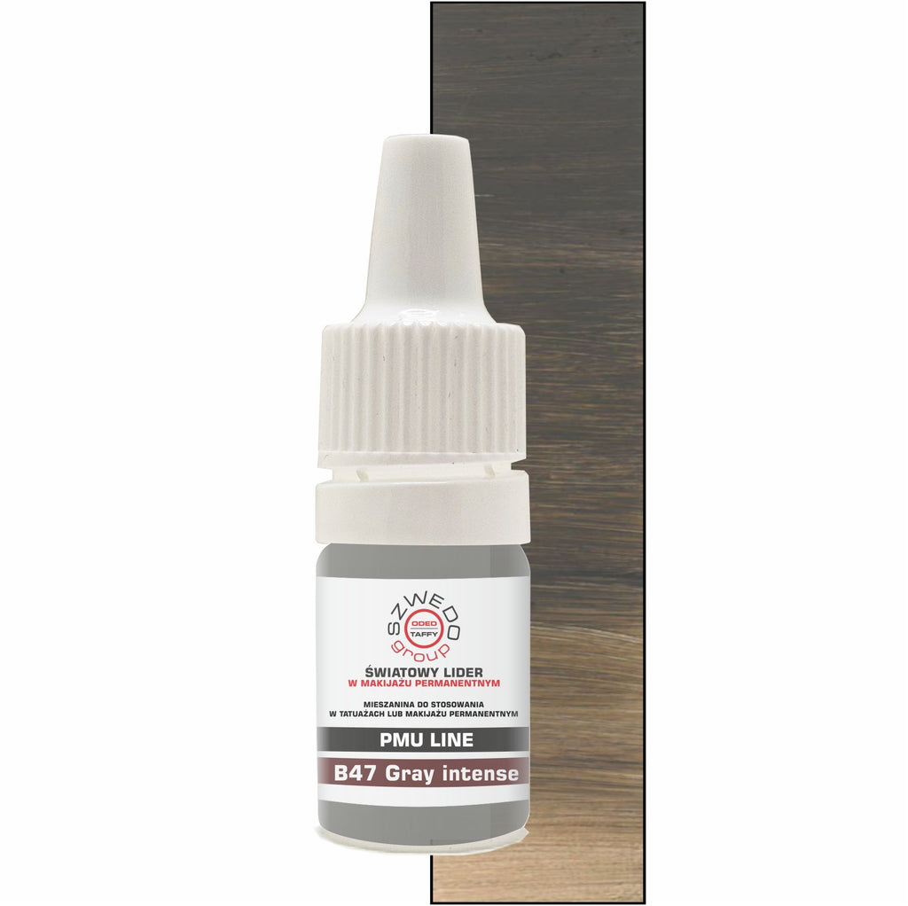 B47 Gray intense – Neutralny szary pigment do makijażu permanentnego brwi