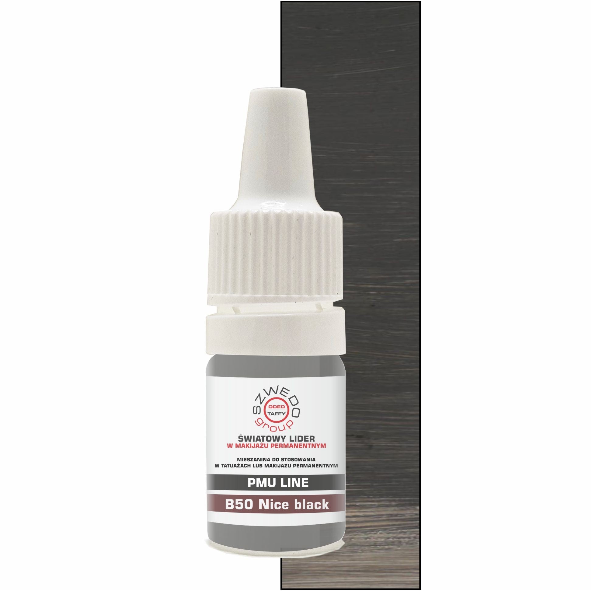 B50 Nice black – Neutralny czarny pigment do makijażu permanentnego brwi