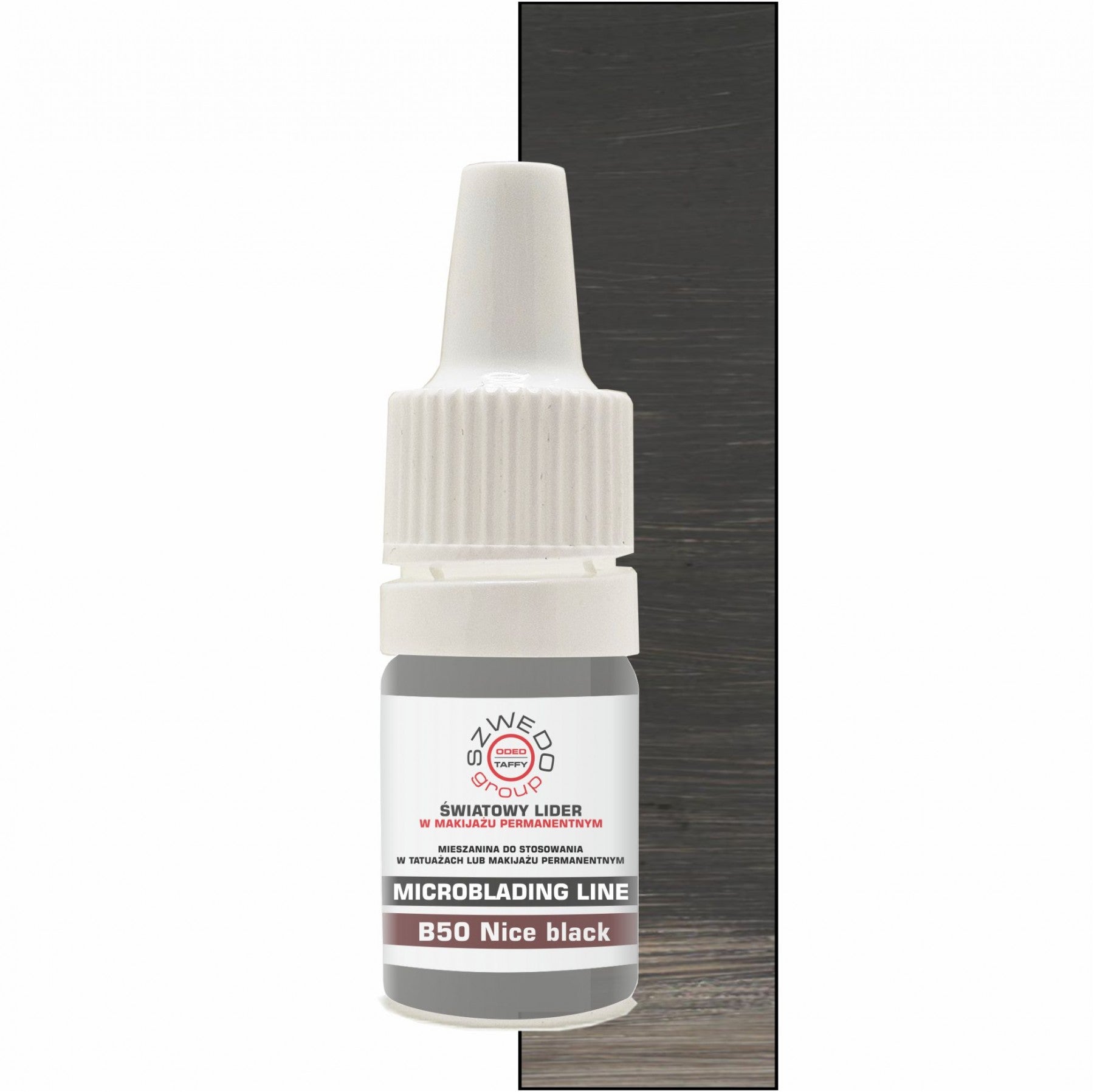 B50 Nice black – Neutralny czarny pigment do makijażu permanentnego brwi