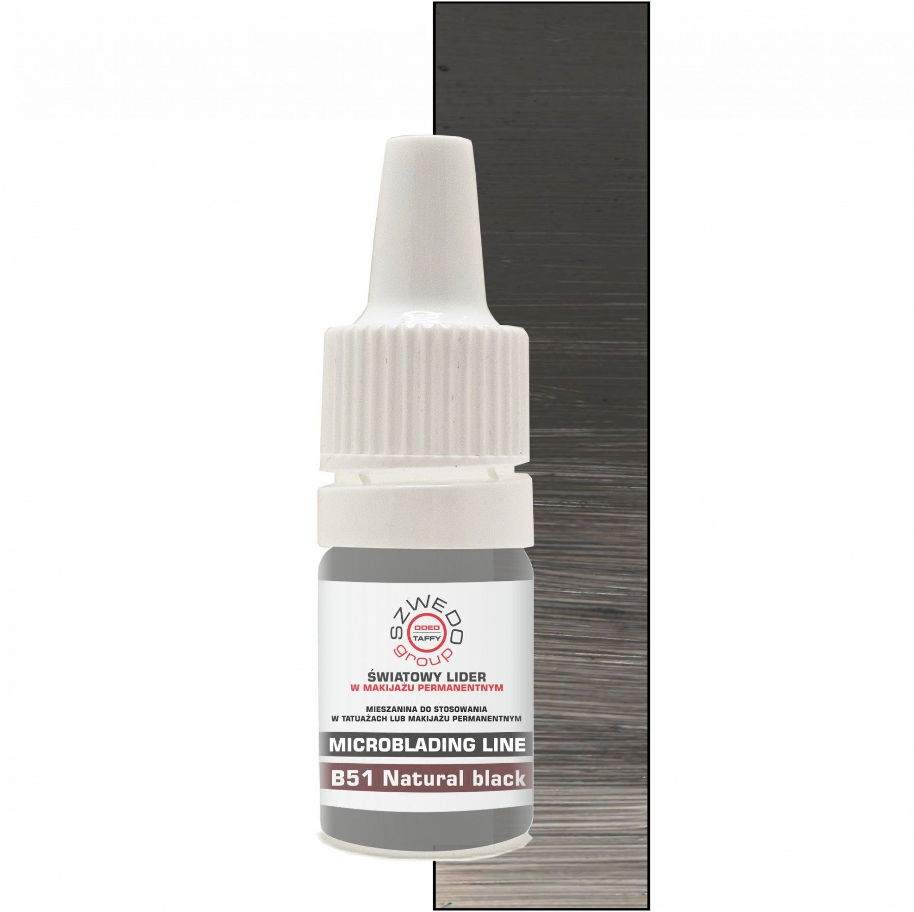 B51 Natural black – Neutralna czerń o ciepłym wykończeniu do makijażu permanentnego brwi