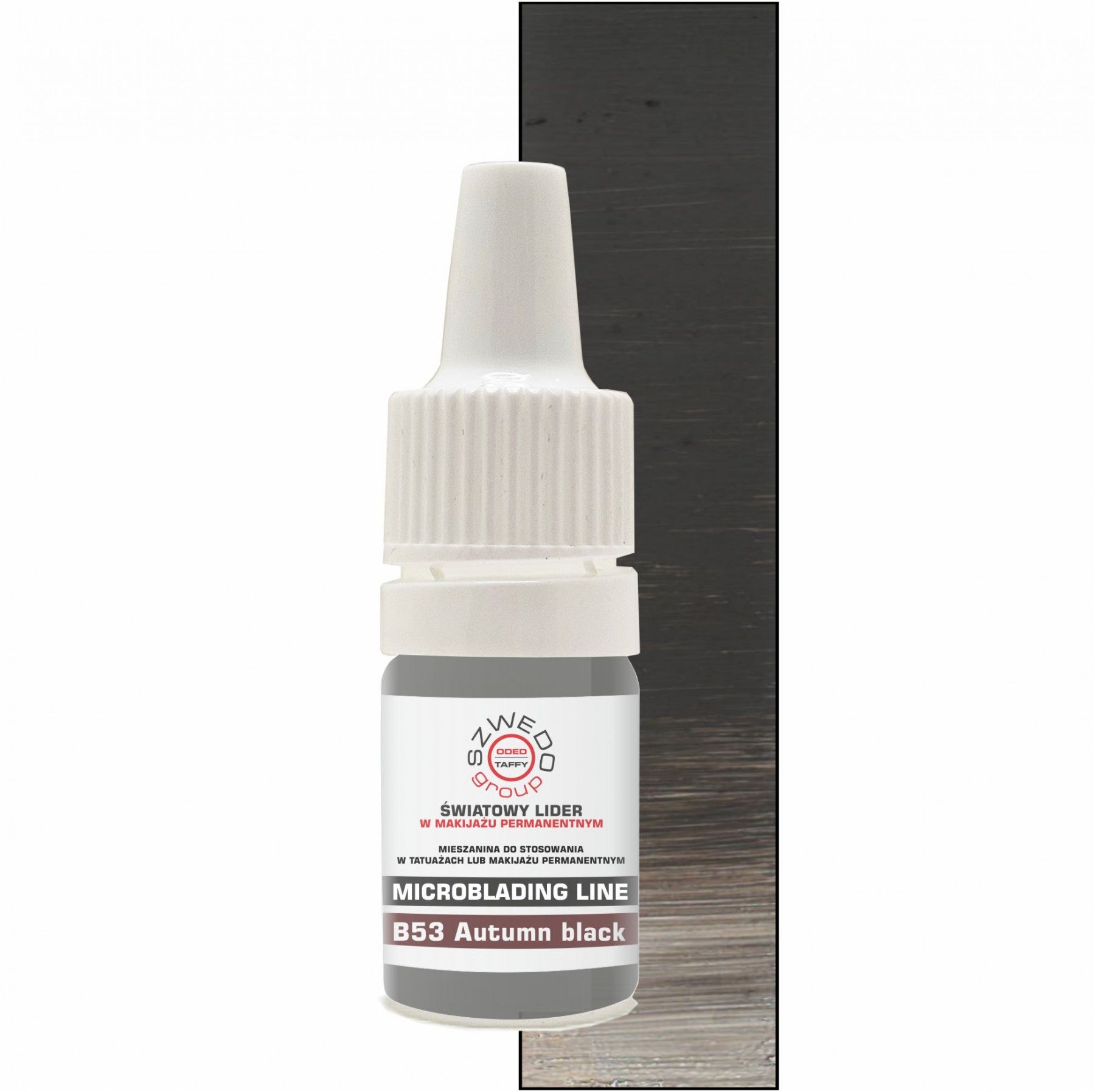 B53 Autumn black – profesjonalny pigment do brwi w chłodnym odcieniu grafitu, idealny do makijażu permanentnego