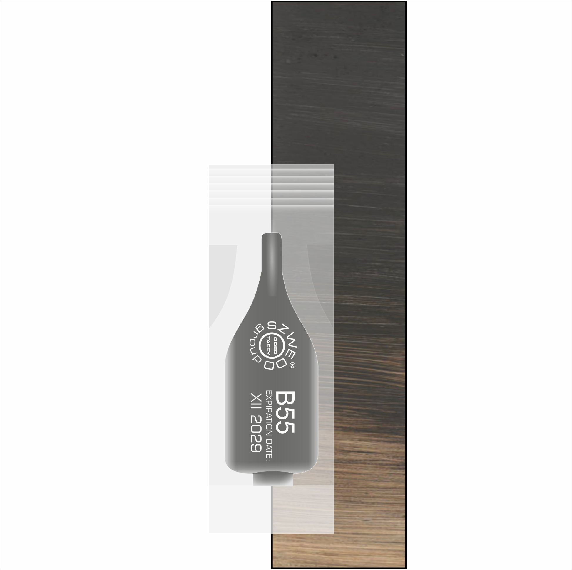 B55 Pepper brown – chłodna głęboka czerń do makijażu permanentnego brwi i kresek