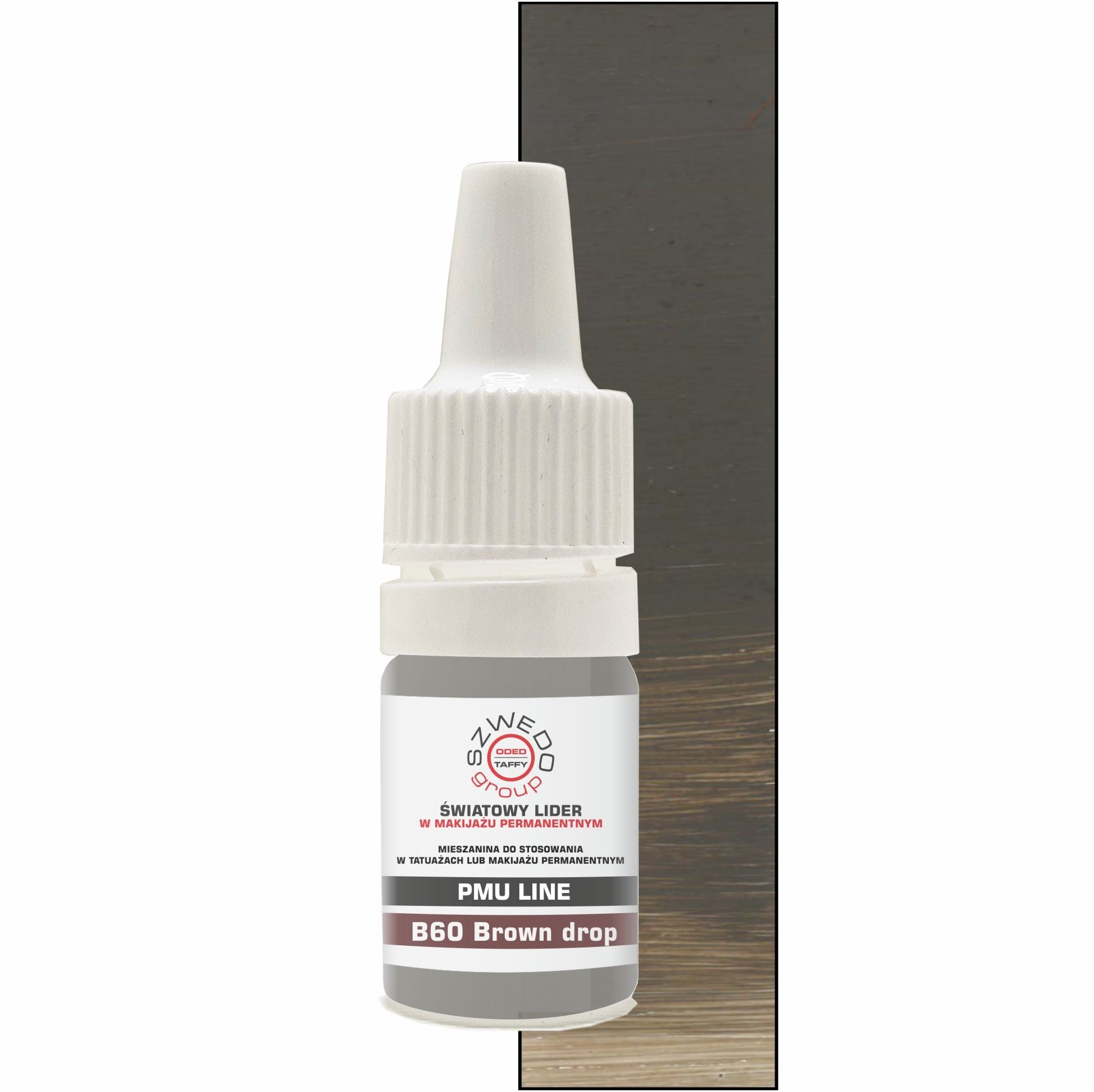 B60 Brown drop – neutralny grafitowy brąz do makijażu permanentnego brwi