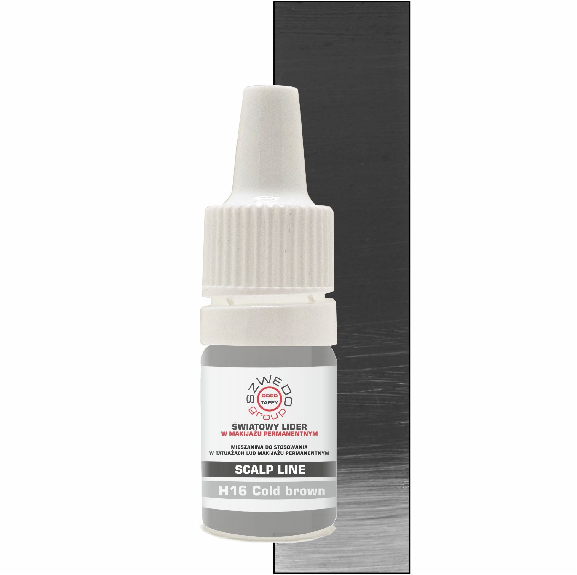 H16 Cold Brown – czarno-brązowy pigment do mikropigmentacji skóry głowy SMP