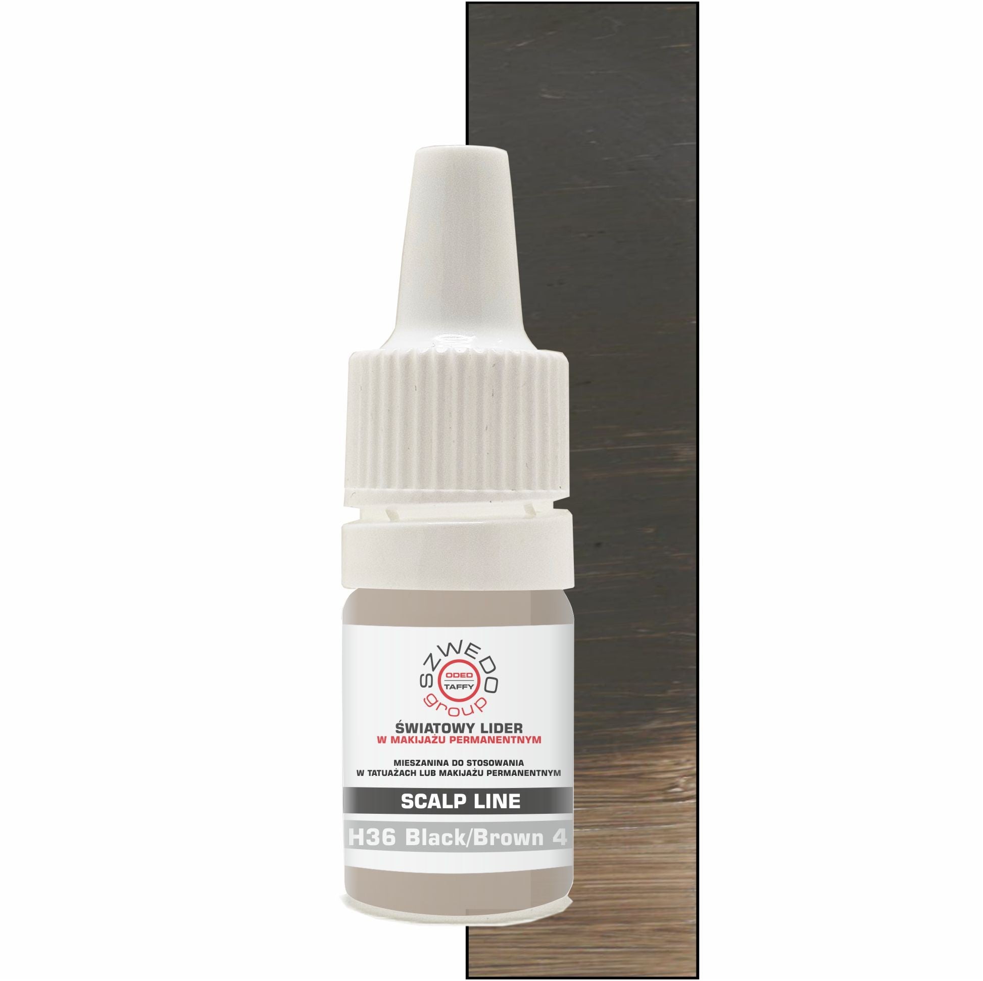 H36 Black/Brown 4 – naturalny czarno-brązowy pigment do mikropigmentacji skóry głowy