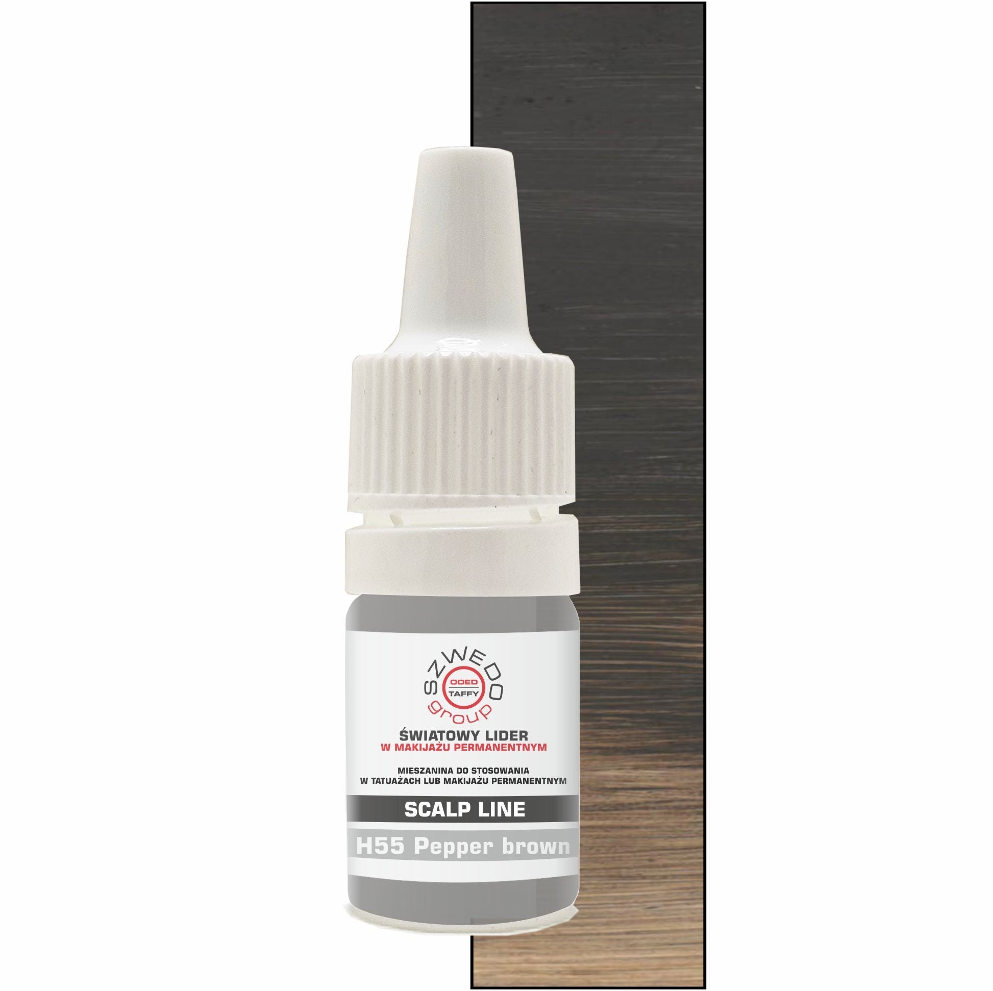 H55 Pepper Brown – czarno-brązowy pigment do mikropigmentacji skóry głowy