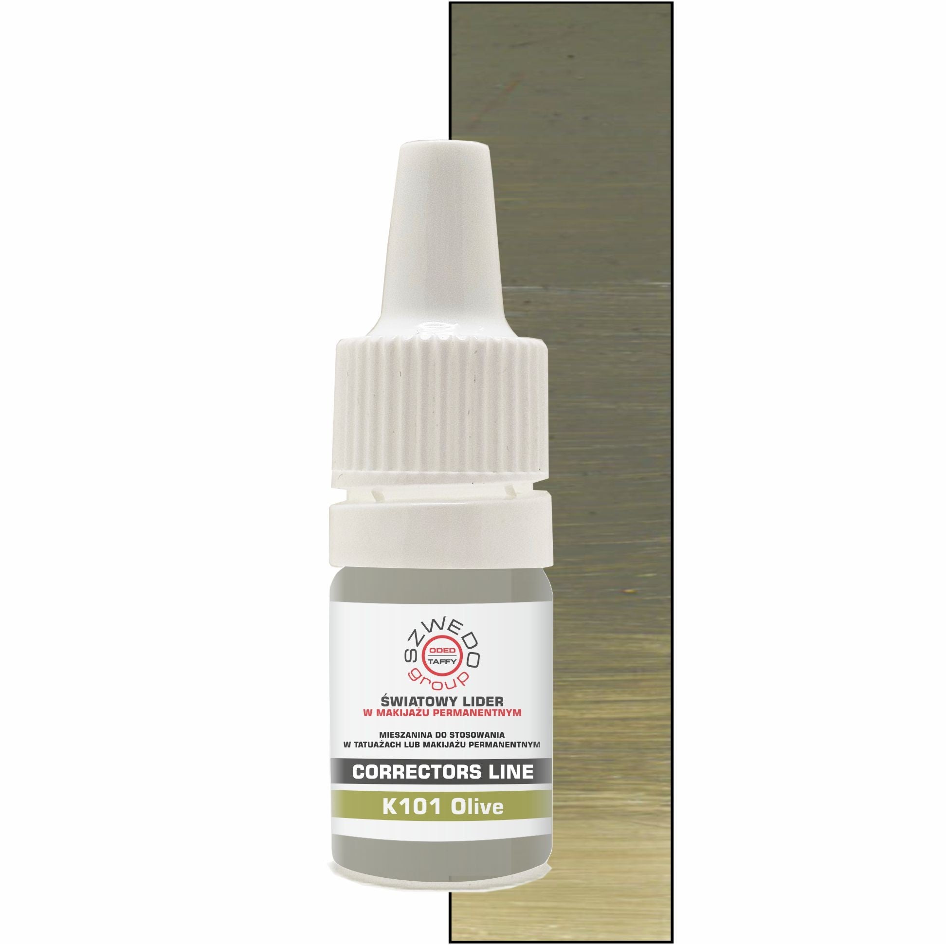 K101 Olive – chłodny oliwkowy pigment korekcyjny do makijażu permanentnego i tatuażu