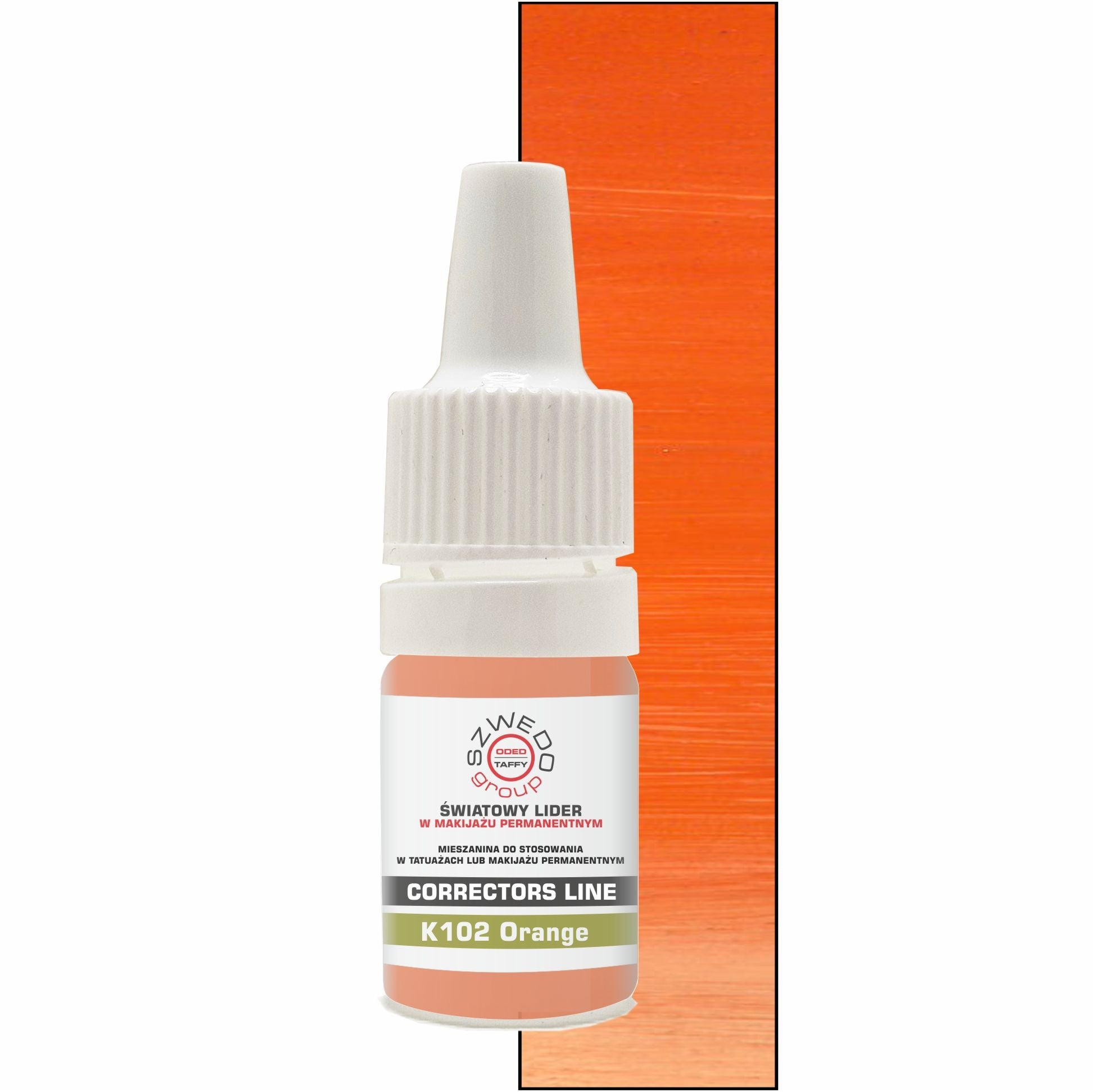 K102 Orange – ciepły pomarańczowy korektor do makijażu permanentnego i tatuażu