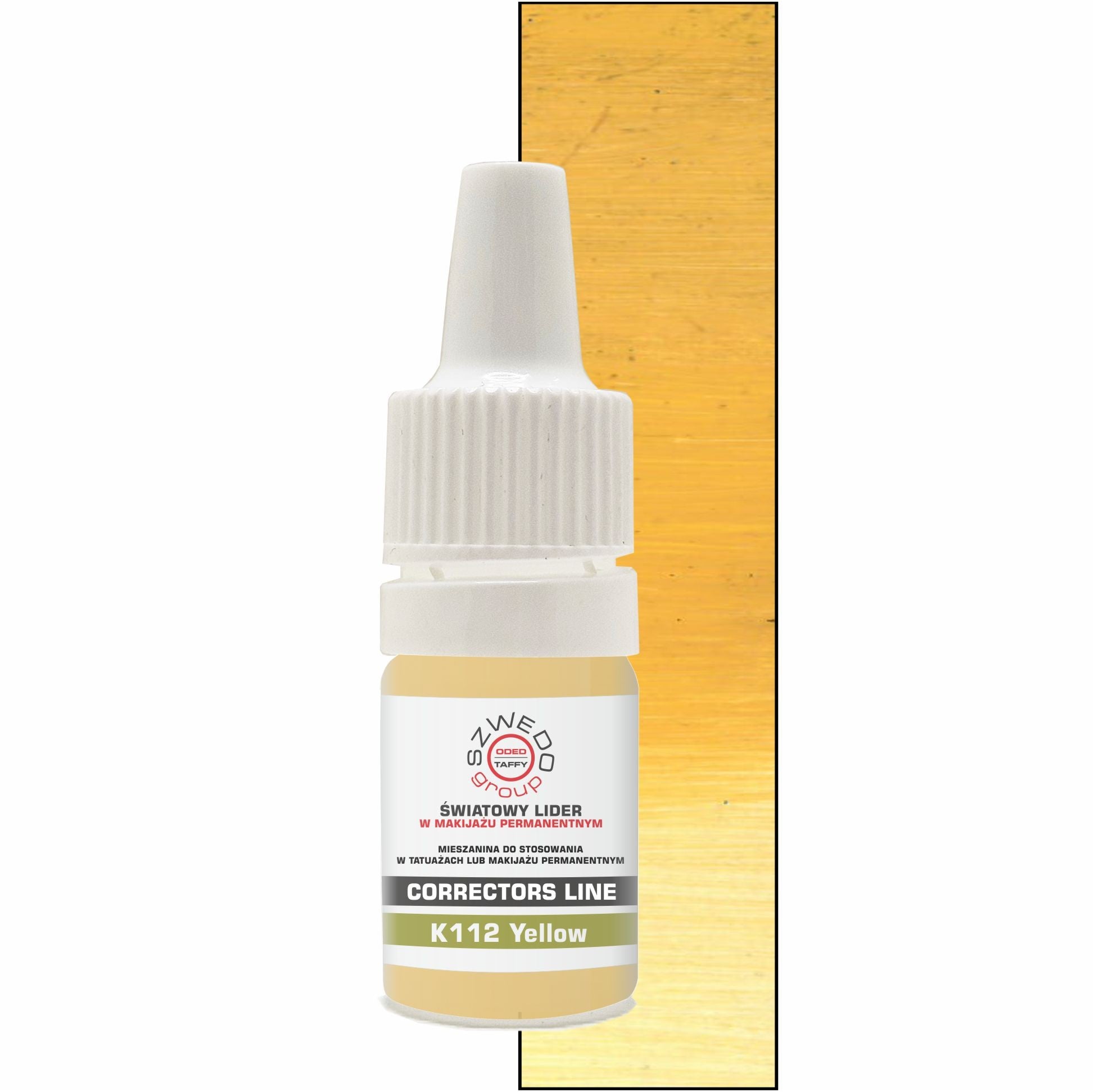 K112 Yellow – ciepły żółty korektor do makijażu permanentnego i tatuażu