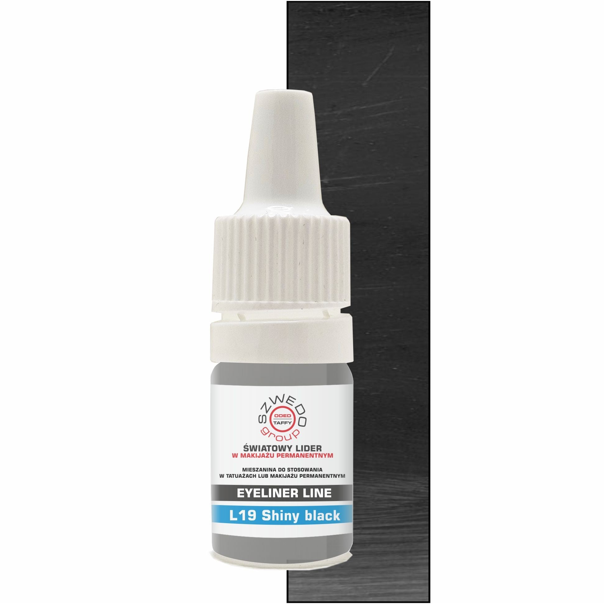 L19 Shiny black – głęboki czarny pigment do makijażu permanentnego i tatuażu