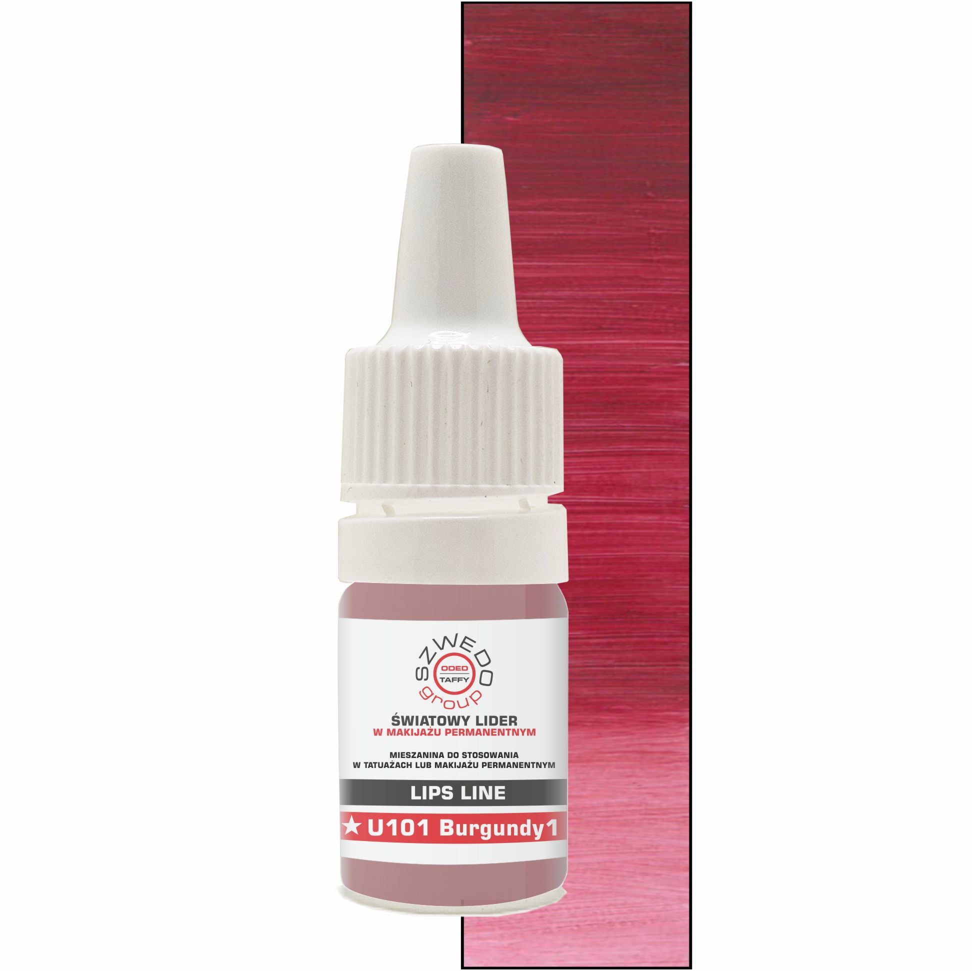 U101 Burgundy1 (INTENSE) – intensywny rubinowo-brązowy pigment do makijażu permanentnego ust