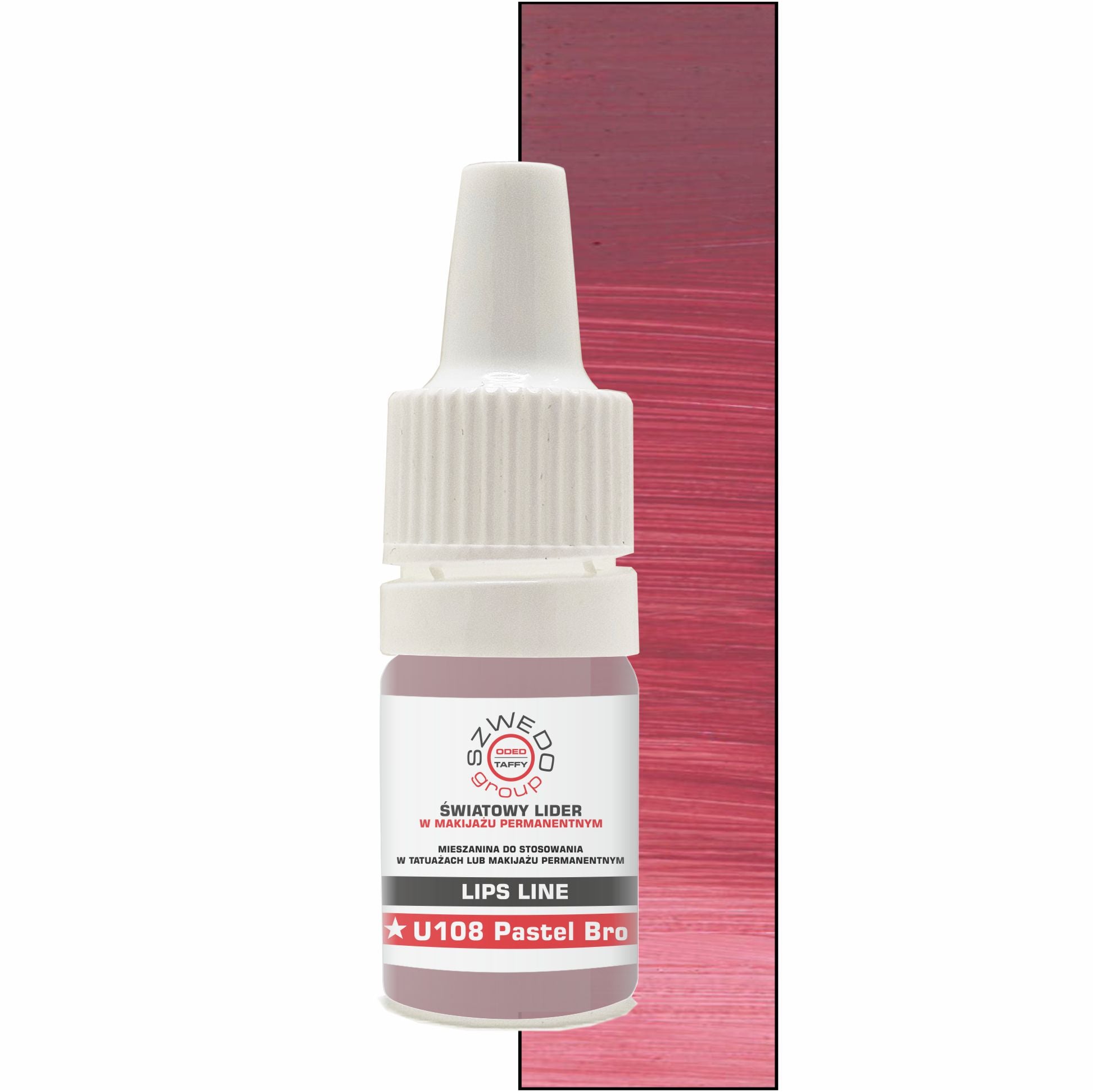 U108 Pastel brown (INTENSE) – czerwono-brązowy pigment do makijażu permanentnego ust