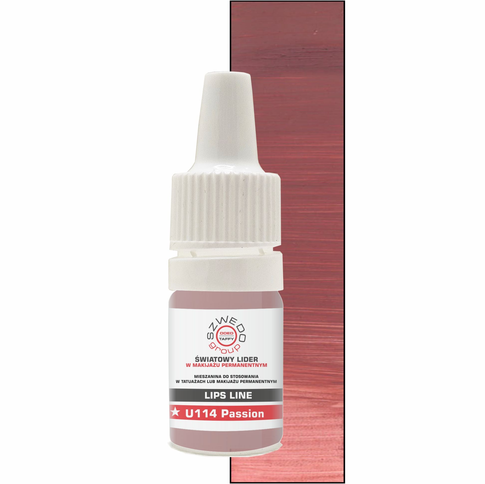 U114 Passion (INTENSE) – intensywny czerwono-brązowy pigment do makijażu permanentnego ust