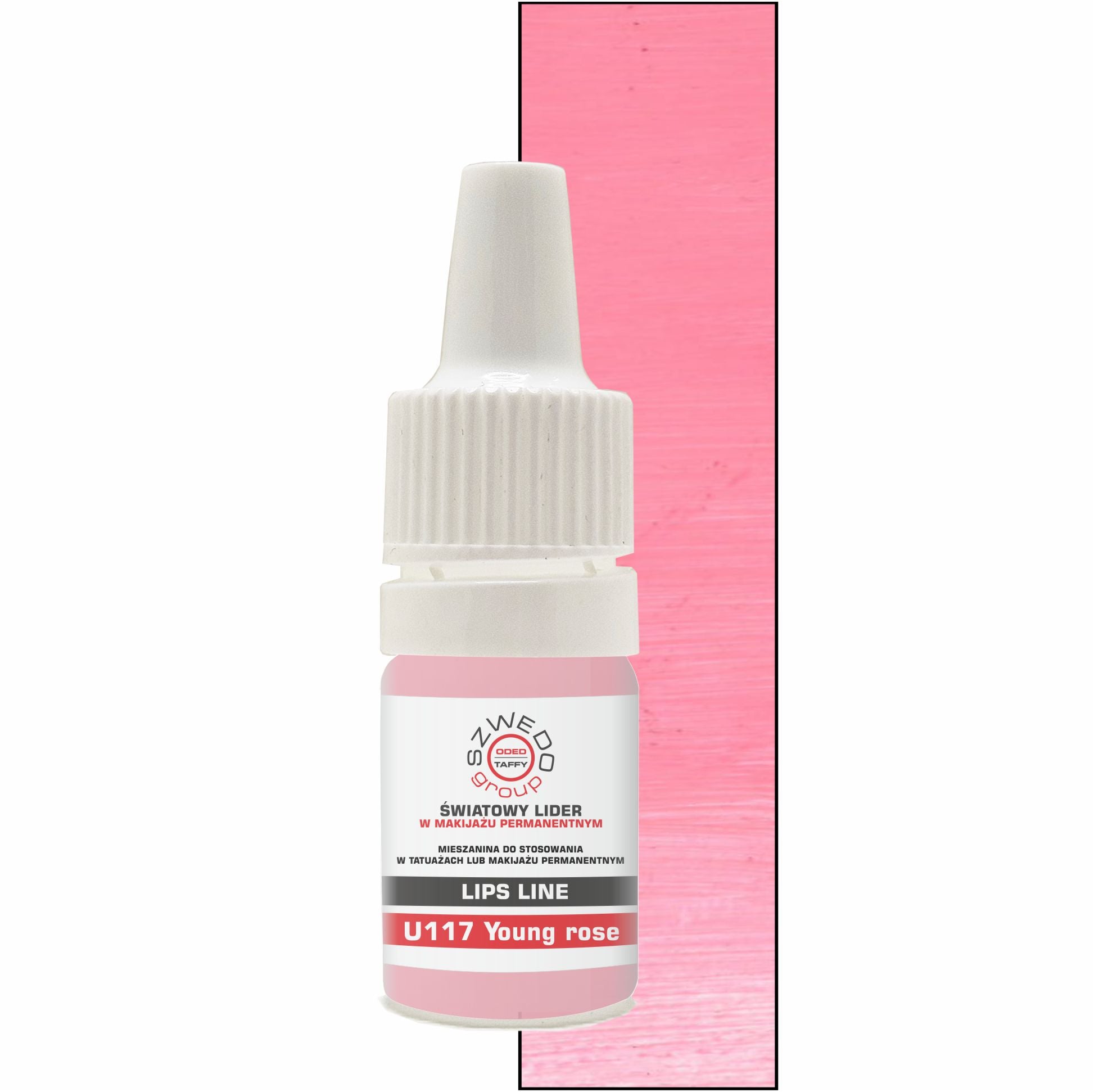 U117 Young Rose – bardzo jasny różowy pigment do makijażu permanentnego ust