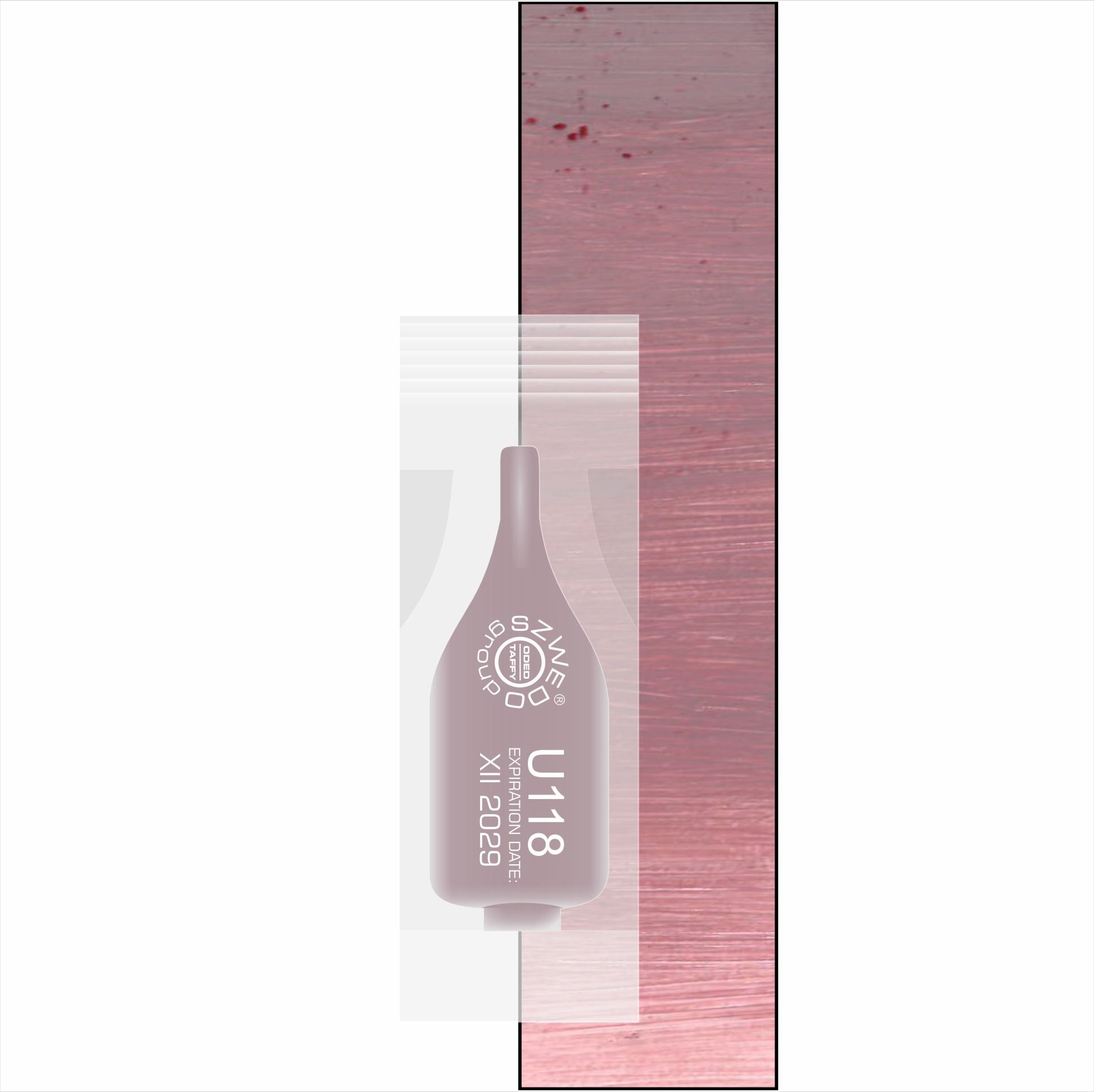 U118 Nude burgundy – jasny pigment nude z nutą różowo-brązową do makijażu permanentnego ust