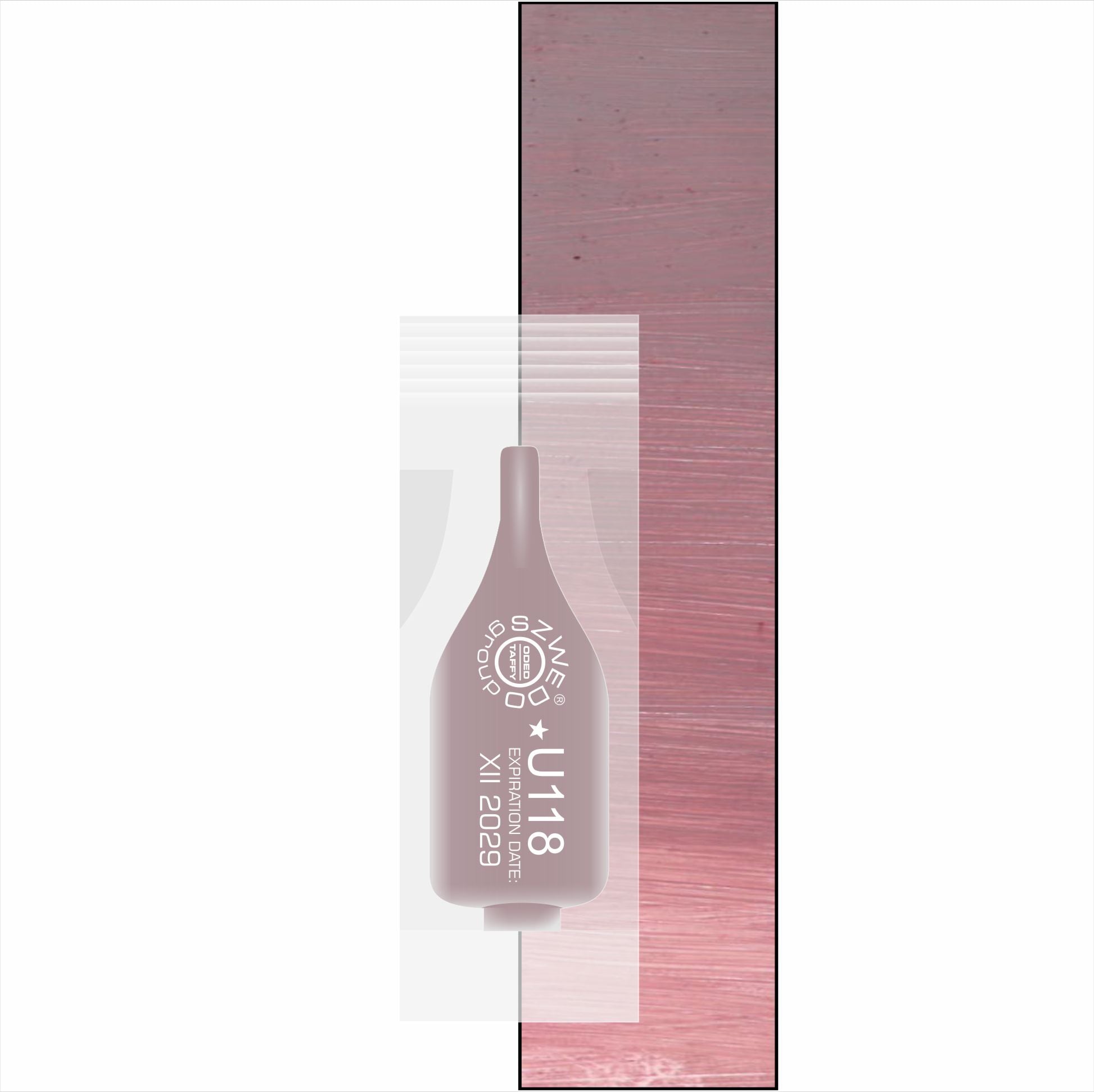 U118 Nude burgundy (INTENSE) – jasny chłodny nude z różowo-brązową nutą do makijażu permanentnego ust